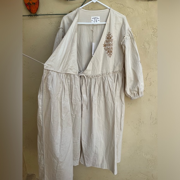 Meadows Kobus Wrap Dress in Ecru - Picture 7 of 11